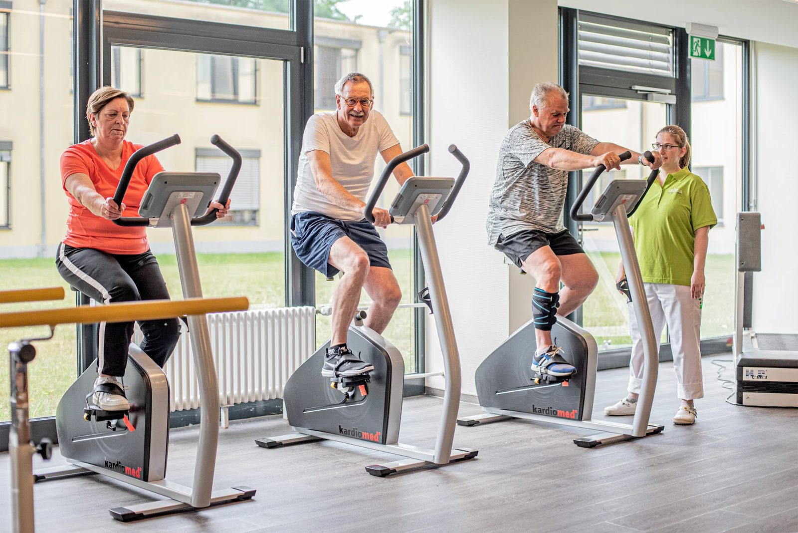 Rehabilitation gym with modern equipment